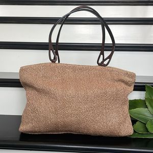 Hobo brand  genuine, leather woven, extra-large, laptop, shoulder handbag tote